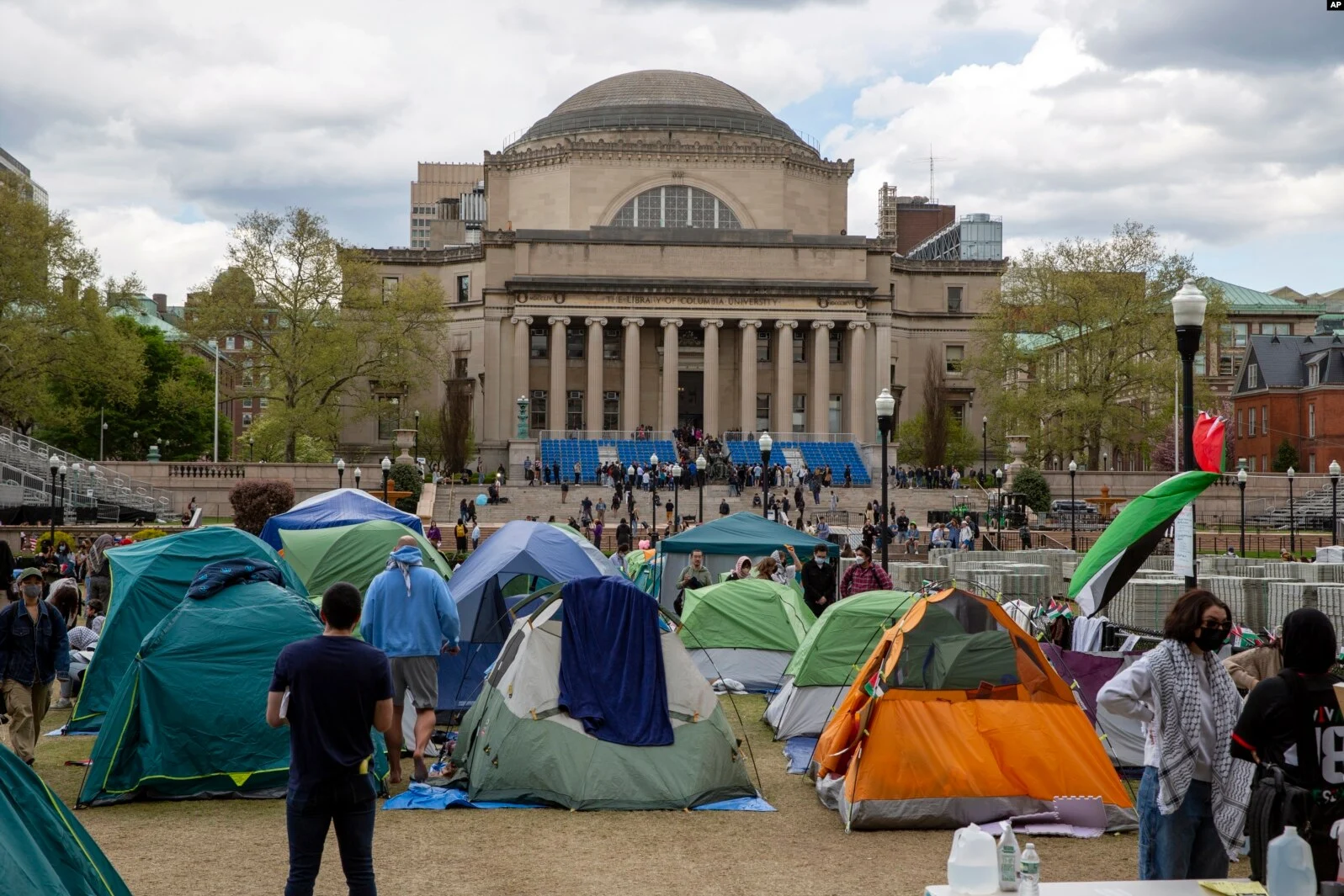 unjuk rasa di universitas columbia new york