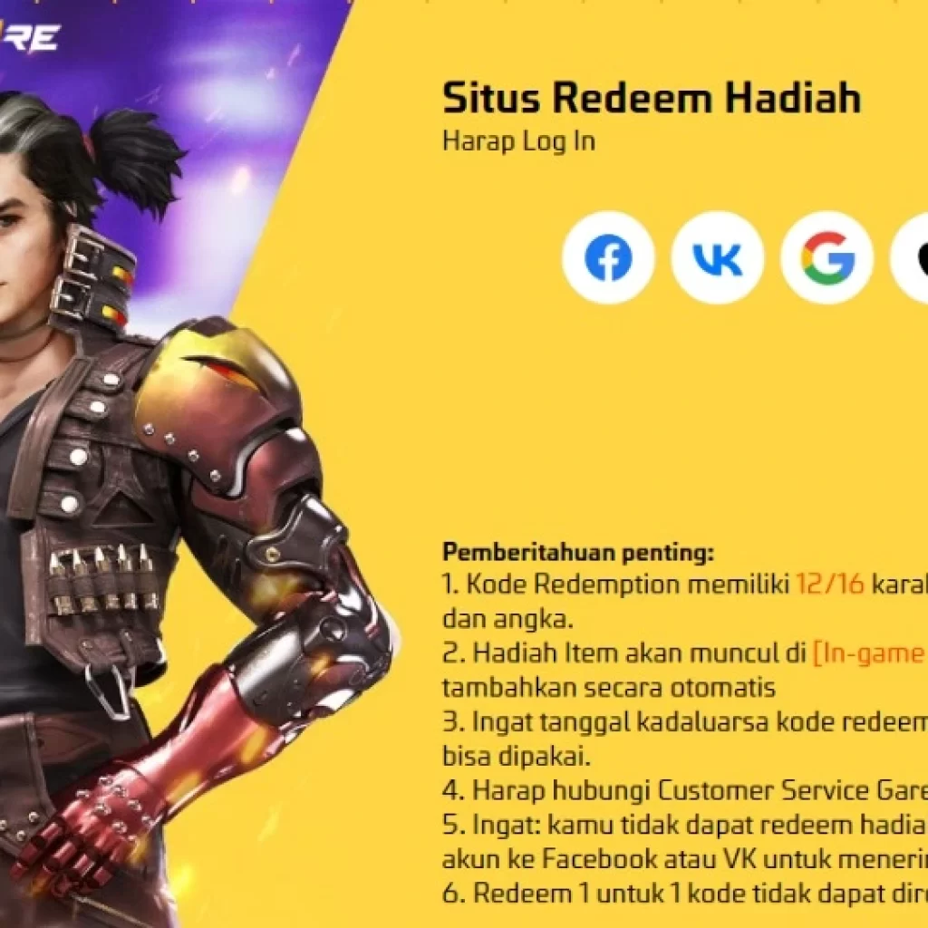 Kode Redeem Free Fire (FF) Terbaru yang Masih Aktif Hari Ini (Minggu, 21 Juli 2024), Segera Klaim dan Dapatkan Item Menarik!