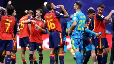water break laga spanyol vs tanjung verde